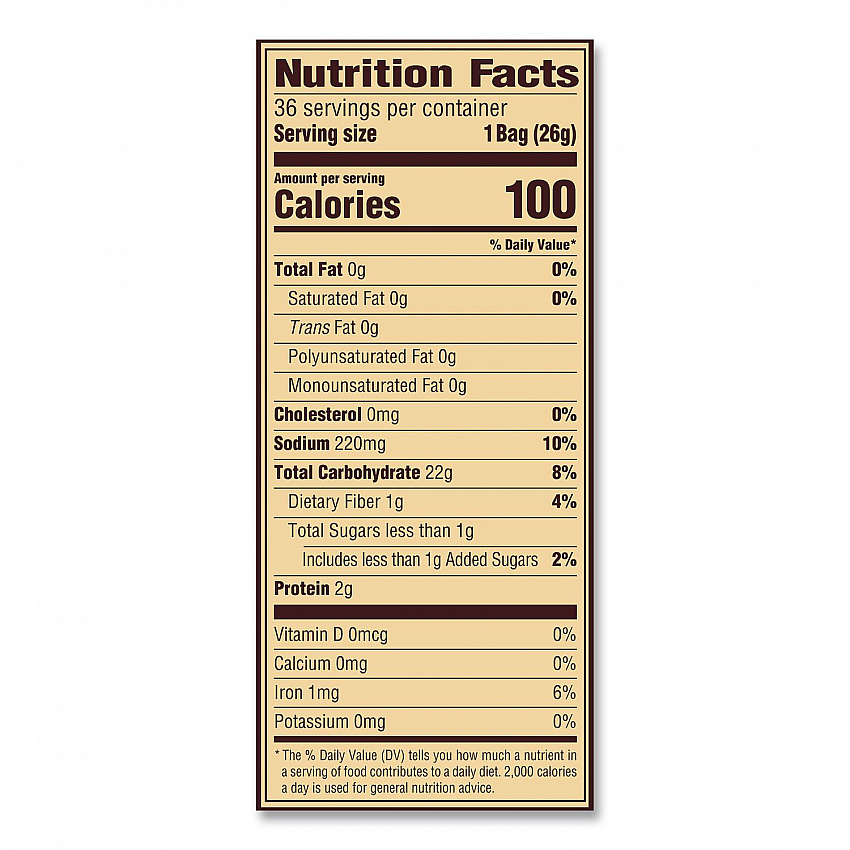 Mini Pretzels, 0.92 oz Bags, 36 Bags/Carton (22000487)