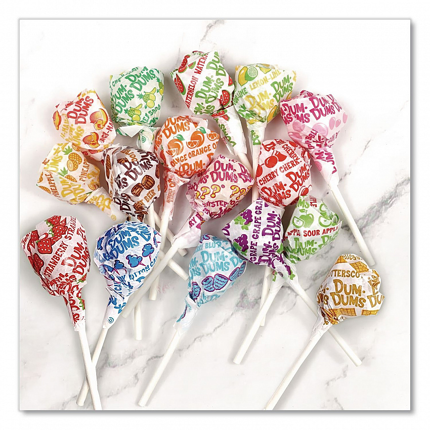 Dum-Dum-Pops, 15 Assorted Flavors, 500 Pieces/Bag (22000772)