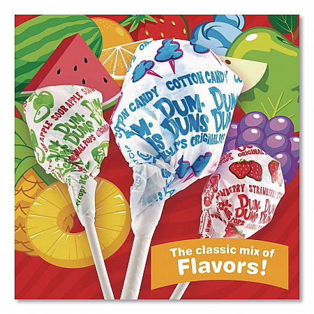 Dum-Dum-Pops, Assorted, Individually Wrapped, 33.9 oz, 200/Pack (SPN71)