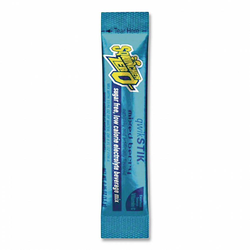 Sugar-Free Qwik Stik Energy Drink Mix, Berry, 1.26 oz Packet, 50/Pack (060101MB)