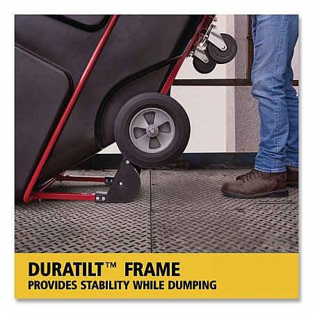 0.5 cu yd BRUTE Rotomolded Tilt Truck, 850 lb Capacity, Black (1305BLA)