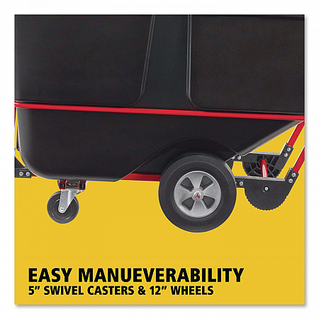 0.5 cu yd BRUTE Rotomolded Tilt Truck, 850 lb Capacity, Black (1305BLA)