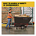 0.5 cu yd BRUTE Rotomolded Tilt Truck, 850 lb Capacity, Black (1305BLA)