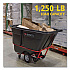 1 cu yd BRUTE Rotomolded Tilt Truck, 1,250 lb Capacity, Black (1315BLA)