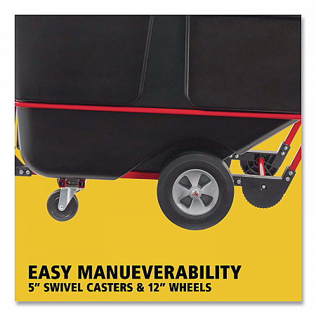 1 cu yd BRUTE Rotomolded Tilt Truck, 1,250 lb Capacity, Black (1315BLA)