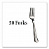 Sterling Heavyweight Plastic Cutlery, Fork, Silver, 50/Pack (8305FSV)