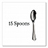 Sterling Heavy-Duty Plastic Cutlery, Spoon, Silver, 50/Pack (8305SSV)