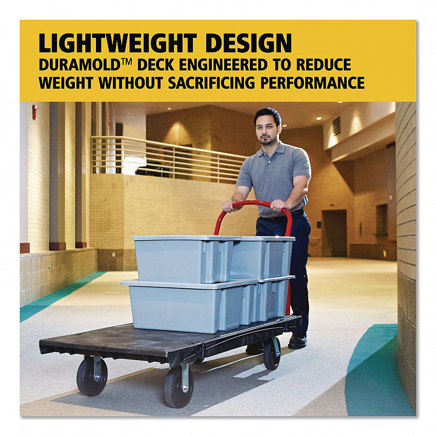 Platform Truck with 8" TPR Casters, 2,000 lb Capacity, 30 x 60 x 7, Black (4466BLA)