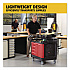 TradeMaster Cart with One Door, Plastic, 3 Shelves, 4 Drawers, 750 lb Capacity, 26.25