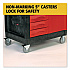 TradeMaster Cart with One Door, Plastic, 3 Shelves, 4 Drawers, 750 lb Capacity, 26.25