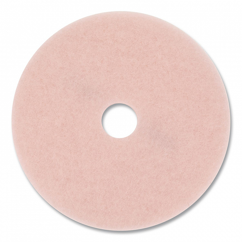 Burnish Floor Pads, 28" Diameter, Pink, 5/Carton (25864)