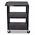 TUFFY Three-Shelf Multipurpose Utility Cart, Plastic, 300 lb Capacity, 26.5