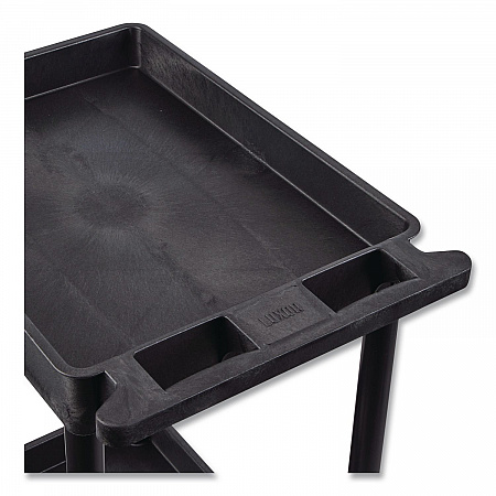 ENDURA Two-Shelf Utility Cart, Plastic, 300 lb Capacity, 26.5