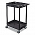ENDURA Two-Shelf Utility Cart, Plastic, 300 lb Capacity, 26.5
