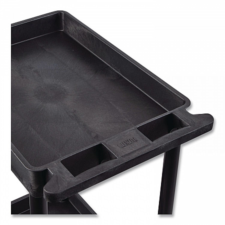 ENDURA Three-Shelf Utility Cart, Plastic, 300 lb Capacity, 26.5