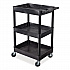 ENDURA Three-Shelf Utility Cart, Plastic, 300 lb Capacity, 26.5