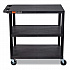 TUFFY XL Three-Shelf Multipurpose Utility Cart, Plastic, 300 lb Capacity, 35.25