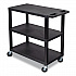 TUFFY XL Three-Shelf Multipurpose Utility Cart, Plastic, 300 lb Capacity, 35.25