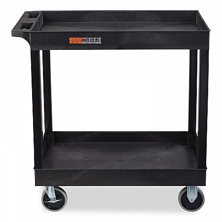 TUFFY XL Two-Shelf Heavy-Duty Multipurpose Utility Cart, Plastic, 500 lb Capacity, 35.25