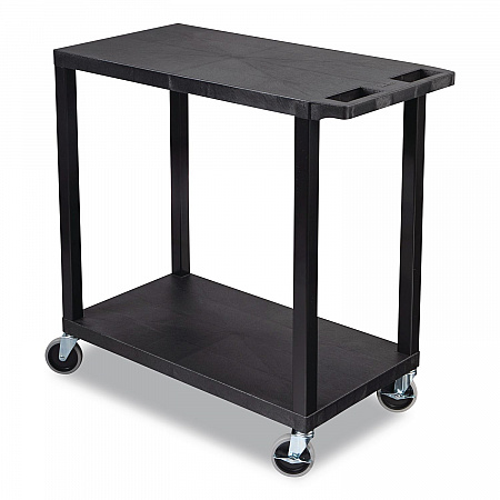 TUFFY XL Two-Shelf Multipurpose Utility Cart, Plastic, 400 lb Capacity, 35.25