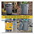 Vented Round Brute Container, 44 gal, Plastic, White, 4/Carton (1779740)