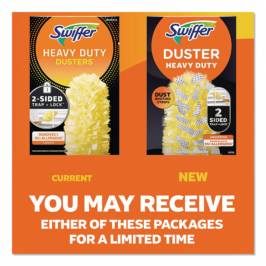 Heavy Duty Dusters Refill, Dust Lock Fiber, Unscented, Yellow, 6/Box, 4 Boxes/Carton (21620CT)