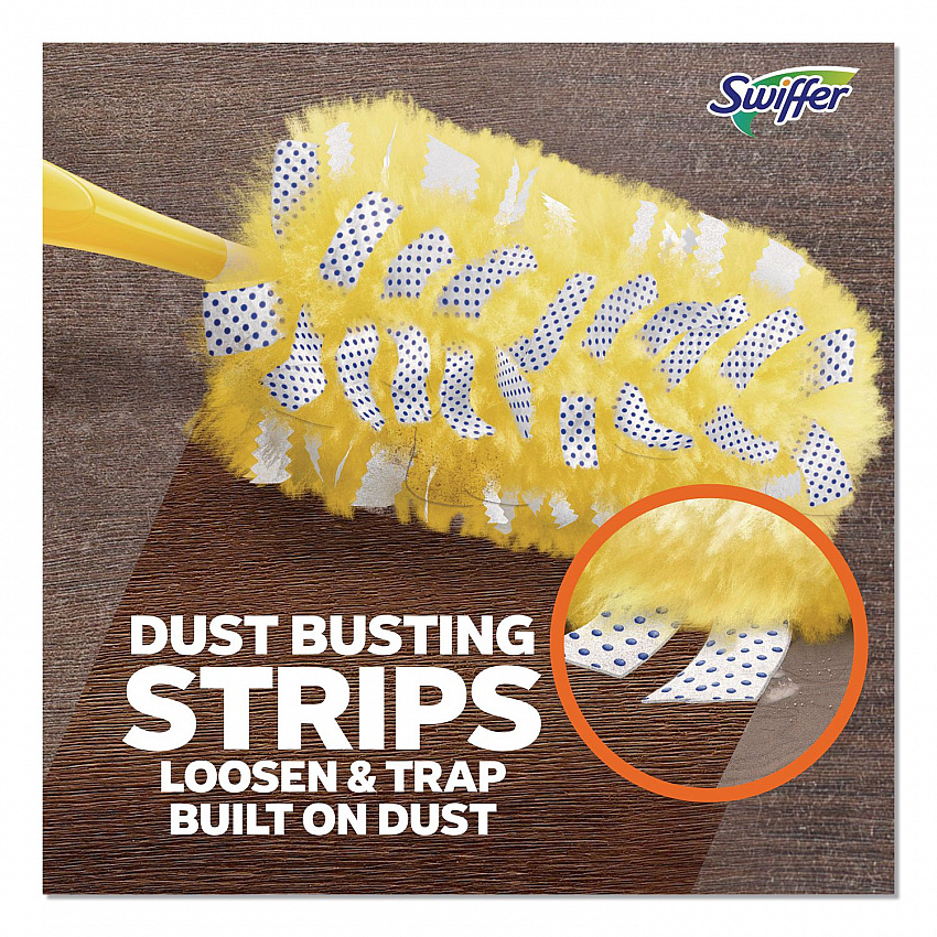Heavy Duty Dusters Refill, Dust Lock Fiber, Unscented, Yellow, 6/Box, 4 Boxes/Carton (21620CT)