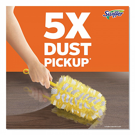 Heavy Duty Dusters Refill, Dust Lock Fiber, Unscented, Yellow, 6/Box, 4 Boxes/Carton (21620CT)