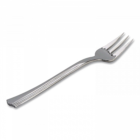 Petite Tasting Fork, Polystyrene, Silver, 400/Carton (RFPFK4)
