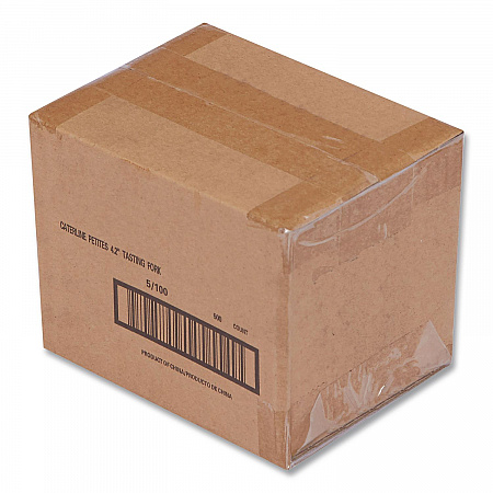 Petite Tasting Fork, Polystyrene, Silver, 400/Carton (RFPFK4)