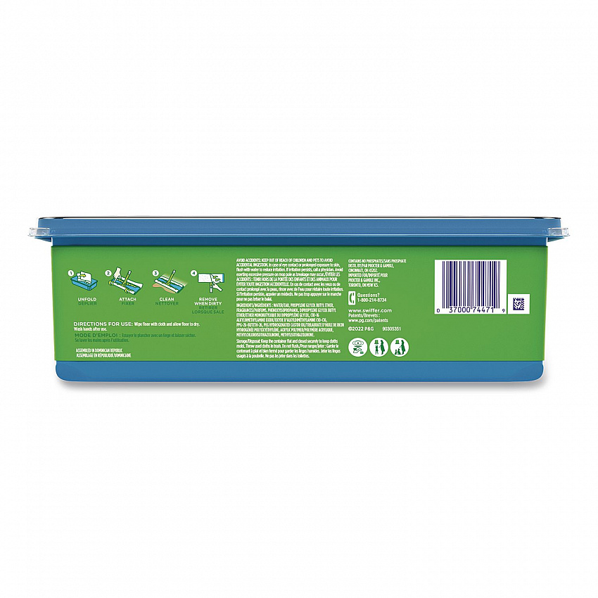 Max/XL Wet Refill Cloths, 9 x 16.5, Fresh Scent, White, 12/Tub (74471EA)