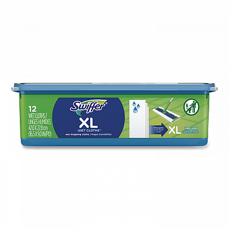 Max/XL Wet Refill Cloths, 9 x 16.5, Fresh Scent, White, 12/Tub (74471EA)
