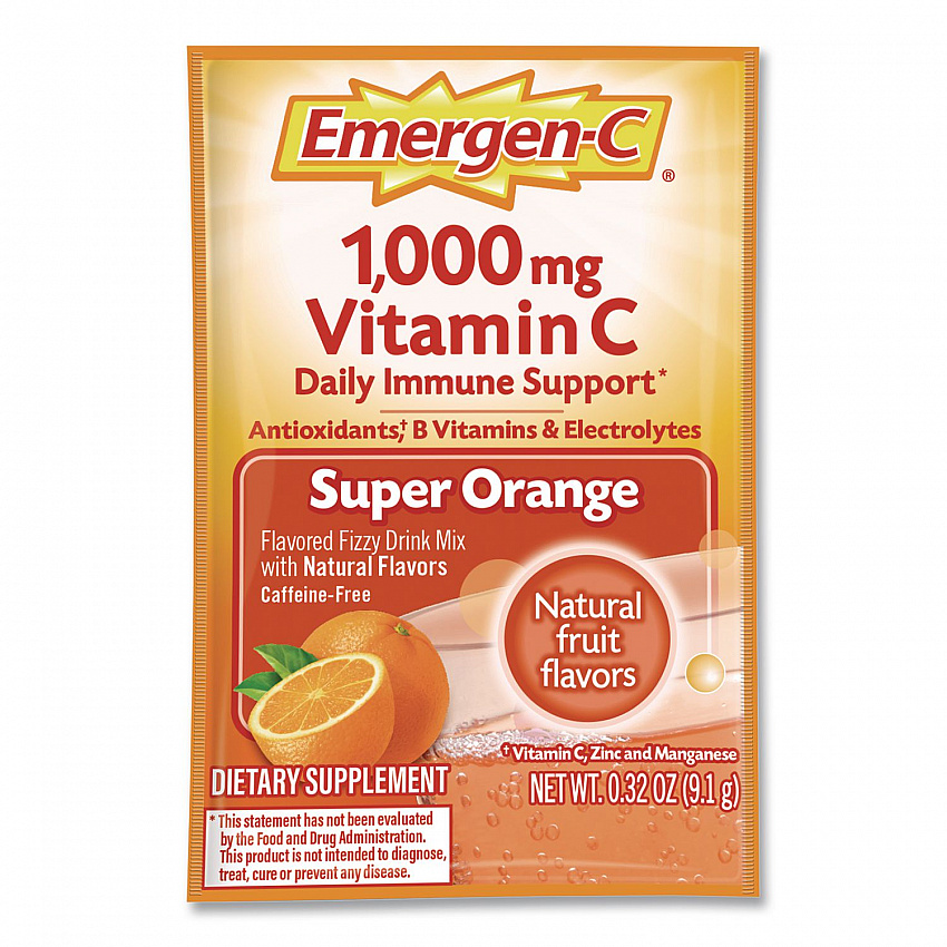 Vitamin C Drink Mix, 1,000 mg Vitamin C, Super Orange, 60/Pack (130213)