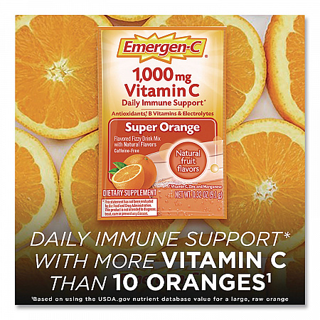 Vitamin C Drink Mix, 1,000 mg Vitamin C, Super Orange, 60/Pack (130213)