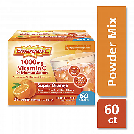 Vitamin C Drink Mix, 1,000 mg Vitamin C, Super Orange, 60/Pack (130213)