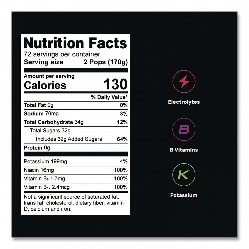 Body Quencher Electrolyte Freezer Pops Variety Pack, Assorted Flavors, 144/Carton (M3600013)