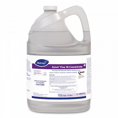 Five 16 One-Step Disinfectant Cleaner, Unscented, 1 gal Bottle, 4/Carton (4963314)