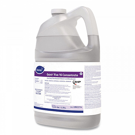 Five 16 One-Step Disinfectant Cleaner, Unscented, 1 gal Bottle, 4/Carton (4963314)