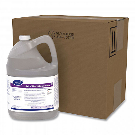 Five 16 One-Step Disinfectant Cleaner, Unscented, 1 gal Bottle, 4/Carton (4963314)