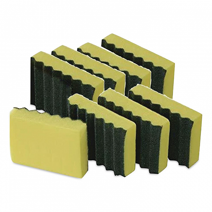 Heavy-Duty Scrubber Sponge, 4 x 2.5, 1" Thick, Yellow/Green, 6/Pack (2052220)