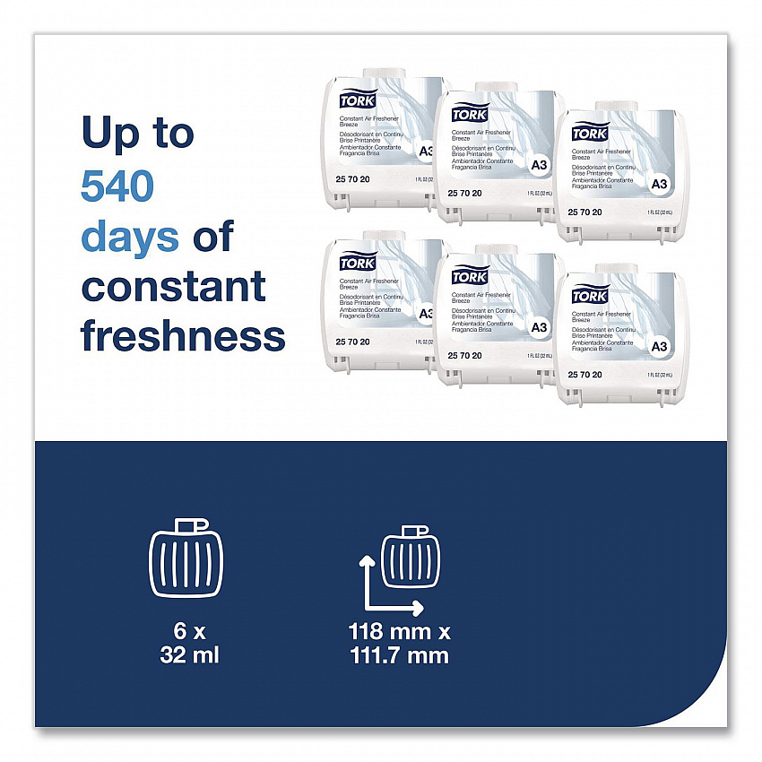 Constant Air Freshener Refill, 32 mL, 6/Carton (257022)
