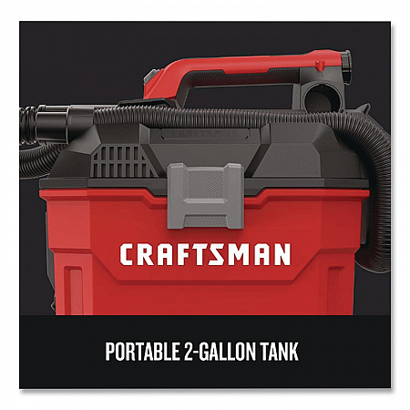 V20 Li-Ion Wet/Dry Vacuum (Tool Only) (Reconditioned), 2 gal Tank Capacity, Red/Black (CMCV002BR)