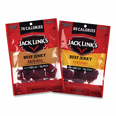 Beef Jerky Variety Pack, Original/Teriyaki, 8.1 oz Bag, 9/Carton (22002688)