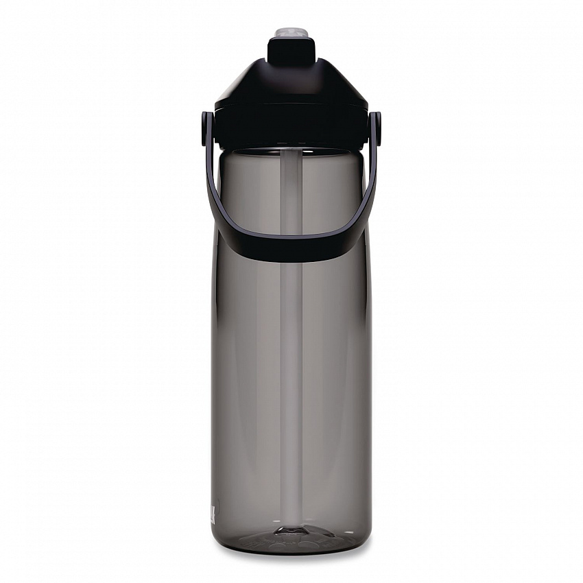 Thrive FlipStraw Plastic Water Bottle, 25 oz, Charcoal (2853001075)