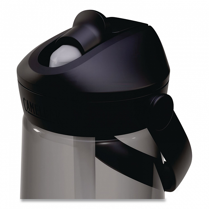 Thrive FlipStraw Plastic Water Bottle, 25 oz, Charcoal (2853001075)