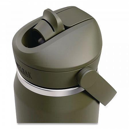 Thrive FlipStraw Stainless Steel Vacuum Insulated Water Bottle, 32 oz, Moss (2855303001)