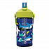 Thrive FlipStraw Plastic Water Bottle, 14 oz, Sharks and Rays Design, Blue/Yellow (2860403041)