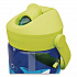 Thrive FlipStraw Plastic Water Bottle, 14 oz, Sharks and Rays Design, Blue/Yellow (2860403041)