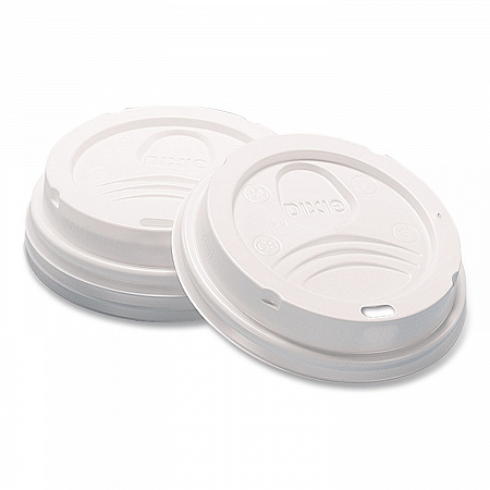Sip-Through Dome Hot Drink Lids, Fits 10 oz Hot Cups, Plastic, White, 100/Pack (DL9540)
