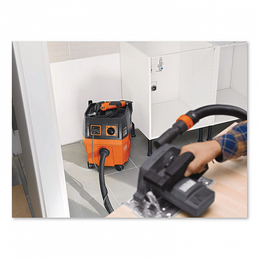 Turbo I PRO Set HEPA Wet/Dry Dust Extractor Vacuum, 5.8 gal Tank Capacity, Orange/Black (92037060990)